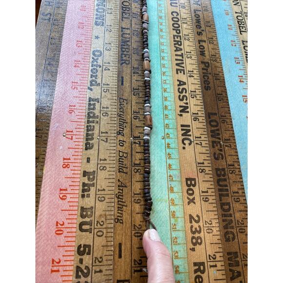 Y2K 90s Shell Rasta Coconut Beaded Necklaces Lot Of 2 Island Hippie Boho - Picture 11 of 11